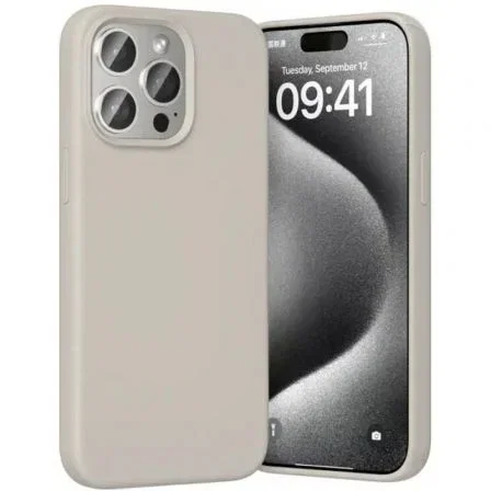 Vention Funda de Silicona Líquida con MagSafe para iPhone 15 Plus, Gris Grava